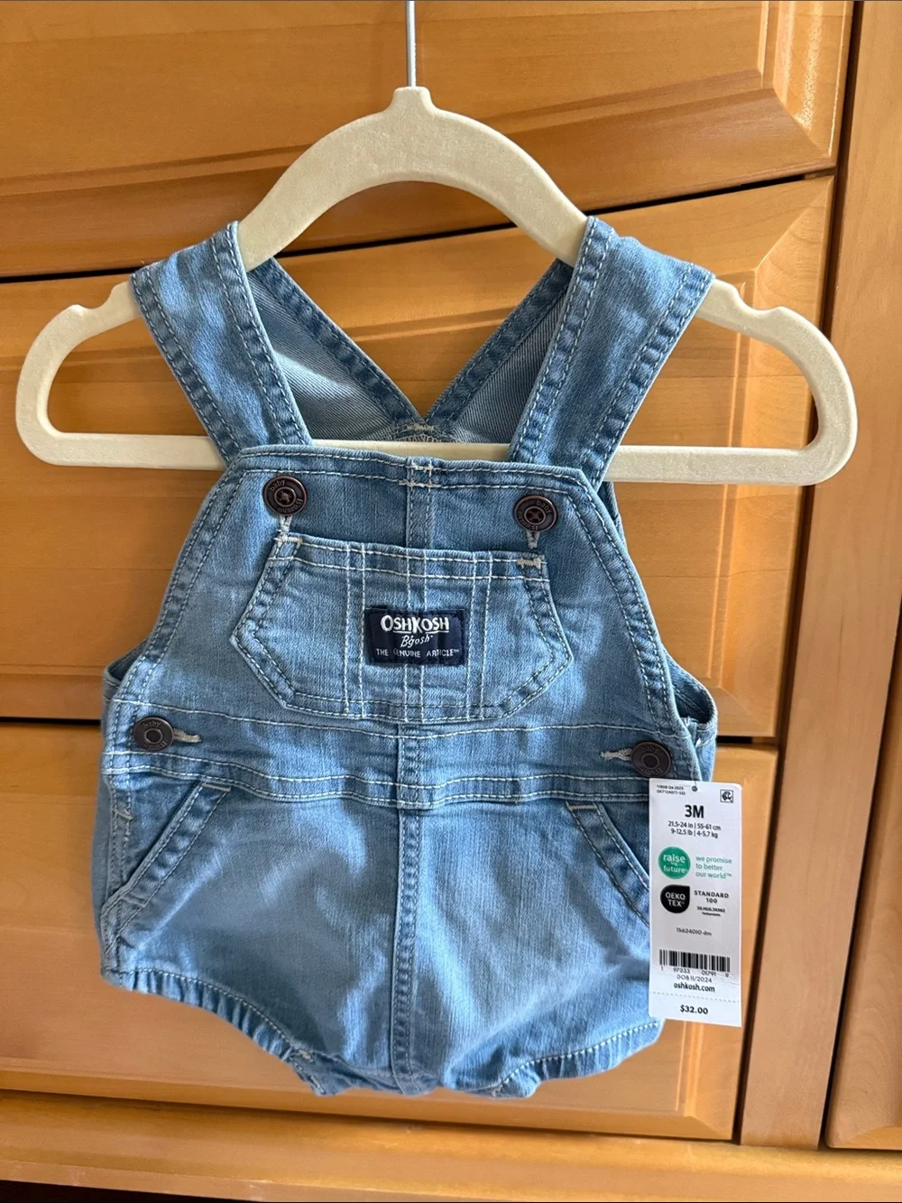 OshKosh B'gosh Light Blue Denim Infant Overalls
